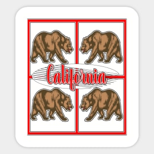 California Bear X4 Alternate by Basement Mastermind Sticker